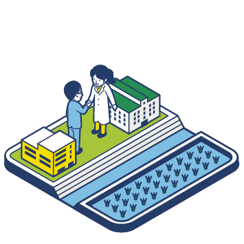 大学との共同研究ページ イラスト